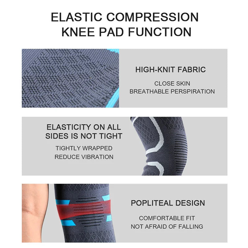 Elastic Compression Knee Support – Sports Knee Brace for Running & Training (1/2PCS)