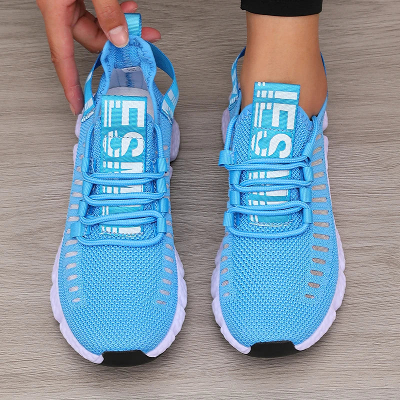Women’s Lightweight Mesh Sports Shoes – Breathable Soft Sole Running & Walking Sneakers