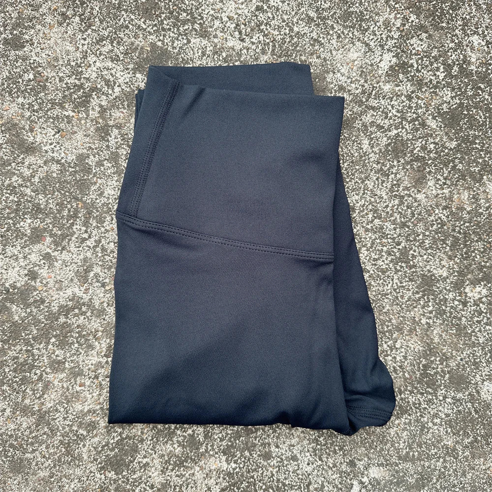 Women’s High-Waist Yoga Leggings – Solid Color Pocket Sports Cropped Pants