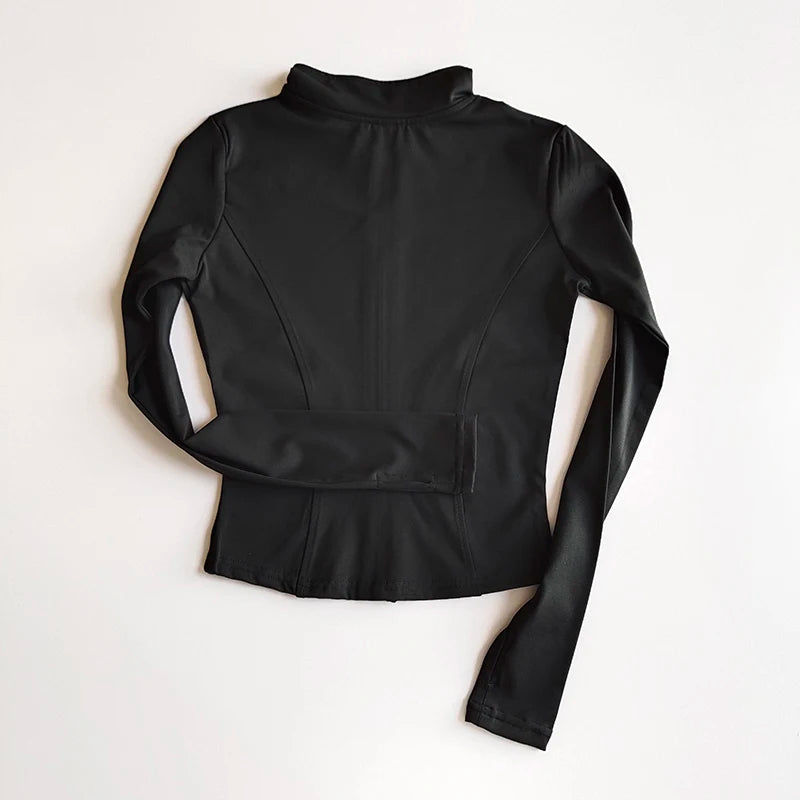 Women’s Long Sleeve Fitness Jacket – Slim Quick-Dry Yoga & Running Top