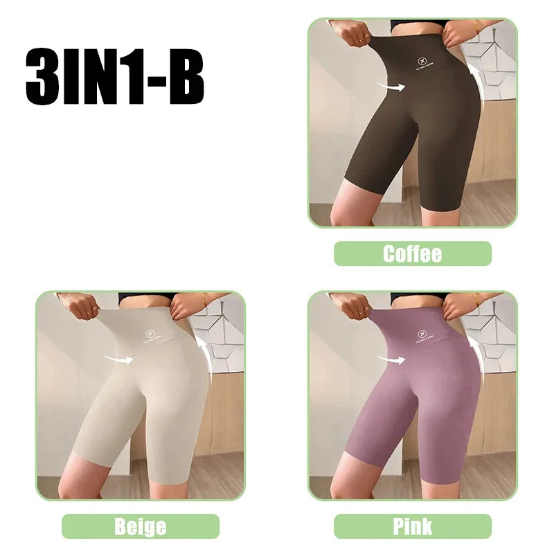 Women’s High-Waist Fitness Shorts – Push-Up Gym & Yoga Leggings