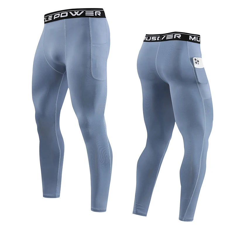 Men’s Compression Sport Pants – Tight Fitness Running & Gym Leggings