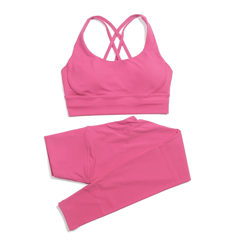 Women’s 2-Piece Yoga & Fitness Set – Sports Bra & Leggings