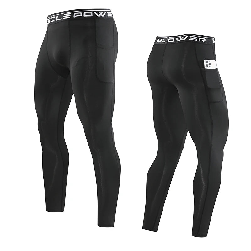 Men’s Compression Sport Pants – Tight Fitness Running & Gym Leggings