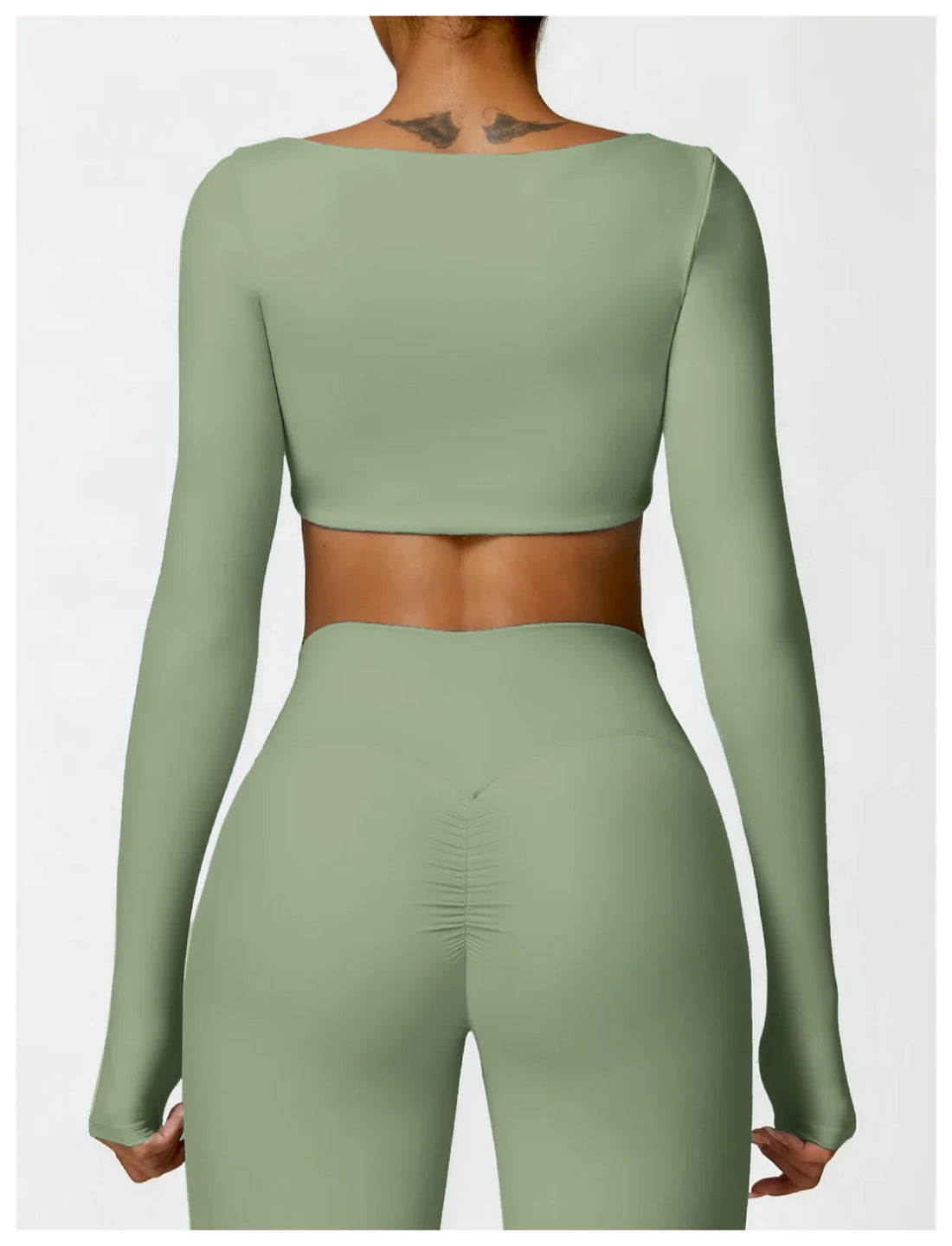 Women’s Quick-Dry Sportswear – Square Neck Fitness Crop Top