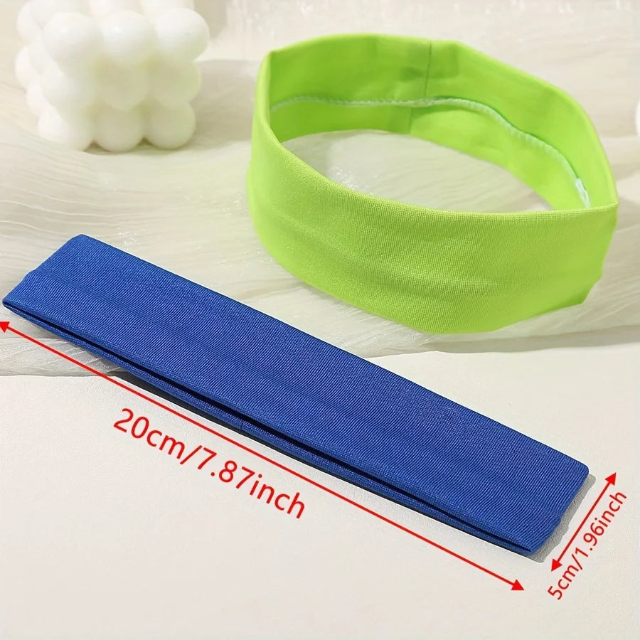 Elastic Knitted Hair Bands – Solid Color Sports & Fashion Headbands for Women
