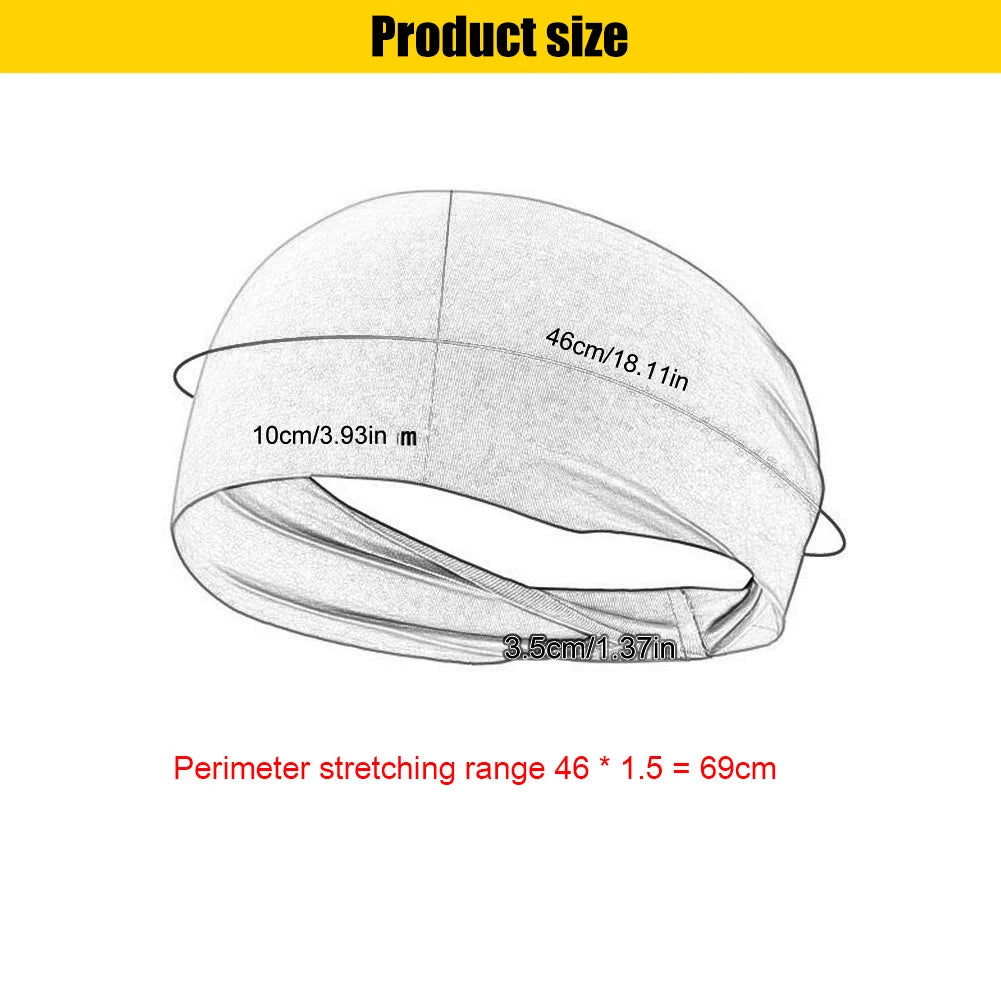 Quick-Dry Sports Headband – Elastic Sweat-Absorbing Fitness Hair Band (1PC)