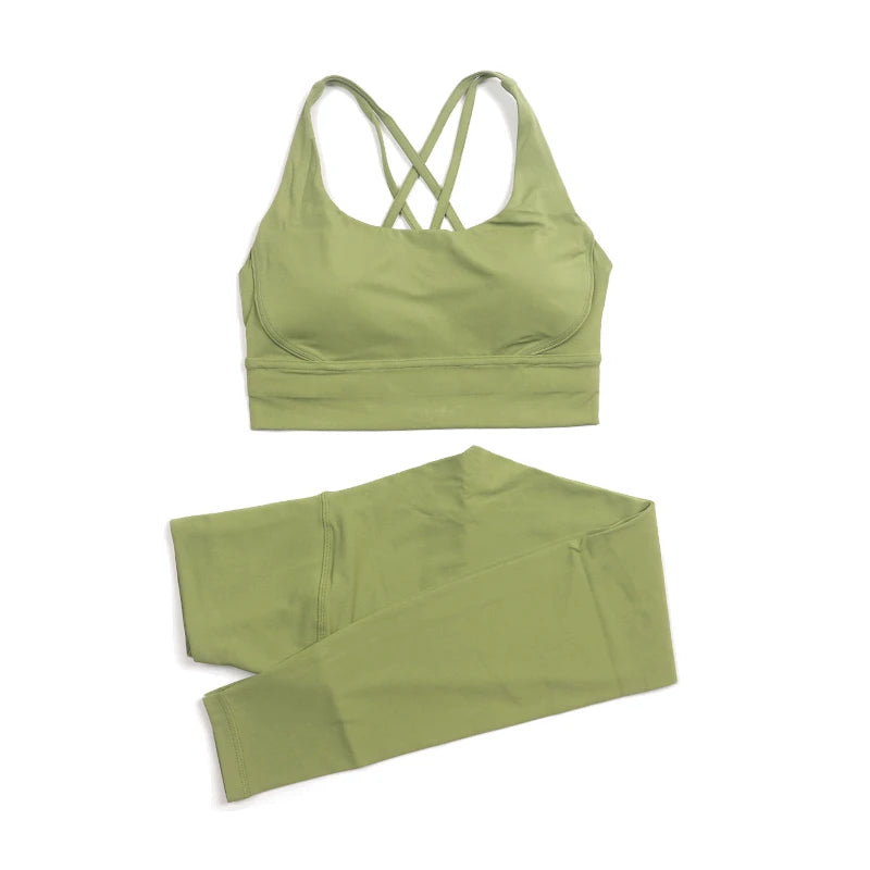 Women’s 2-Piece Yoga & Fitness Set – Sports Bra & Leggings