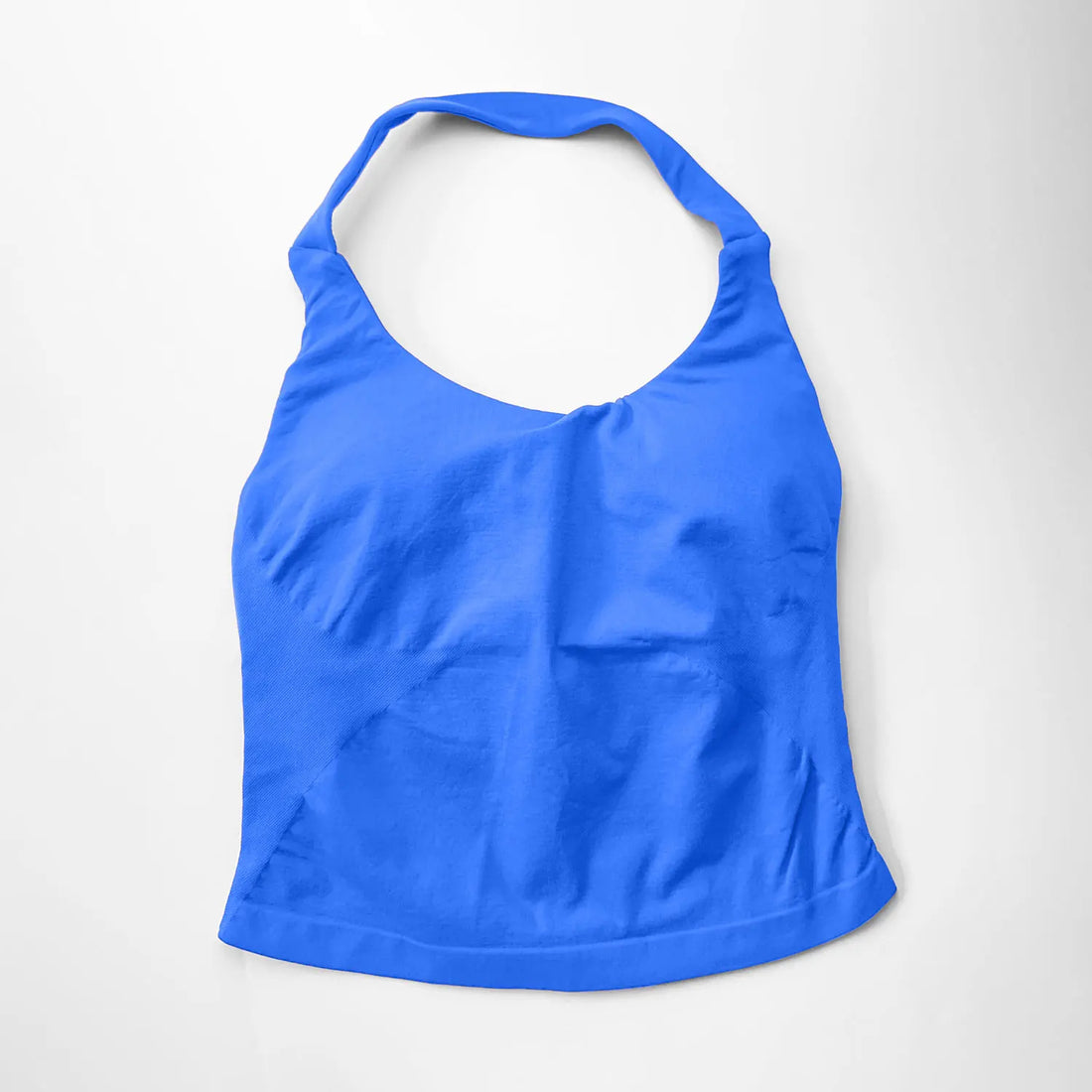 Women’s Gym Halter Top – Longline Strappy Padded Sports Tank