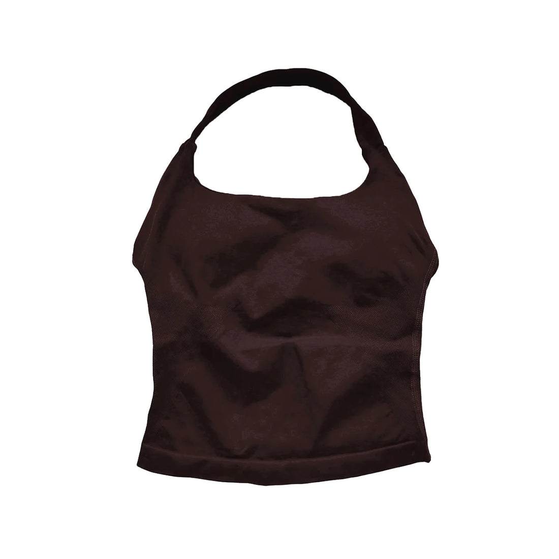 Women’s Gym Halter Top – Longline Strappy Padded Sports Tank