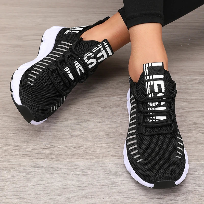Women’s Lightweight Mesh Sports Shoes – Breathable Soft Sole Running & Walking Sneakers