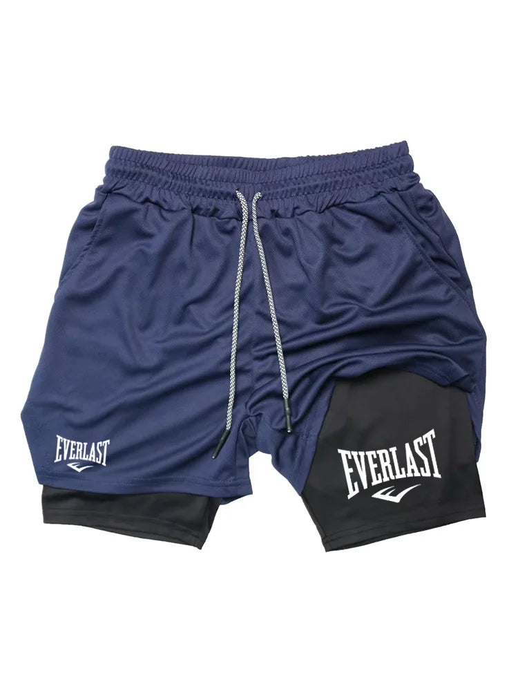 Men’s 2-in-1 Running Shorts – Double-Layer Gym & Fitness Training Shorts