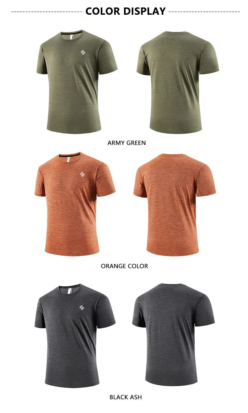 Men’s Football Style Gym T-Shirt – Loose Fit Quick-Dry Sports Top