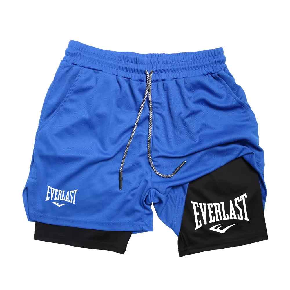 Men’s 2-in-1 Running Shorts – Double-Layer Gym & Fitness Training Shorts