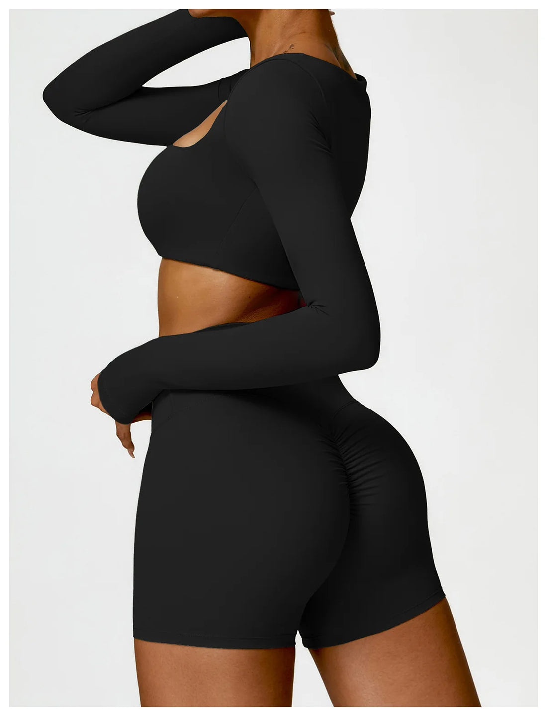 Women’s Quick-Dry Sportswear – Square Neck Fitness Crop Top