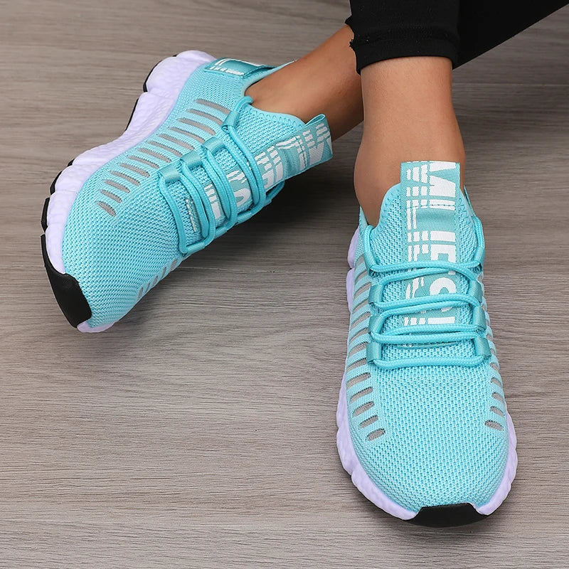 Women’s Lightweight Mesh Sports Shoes – Breathable Soft Sole Running & Walking Sneakers