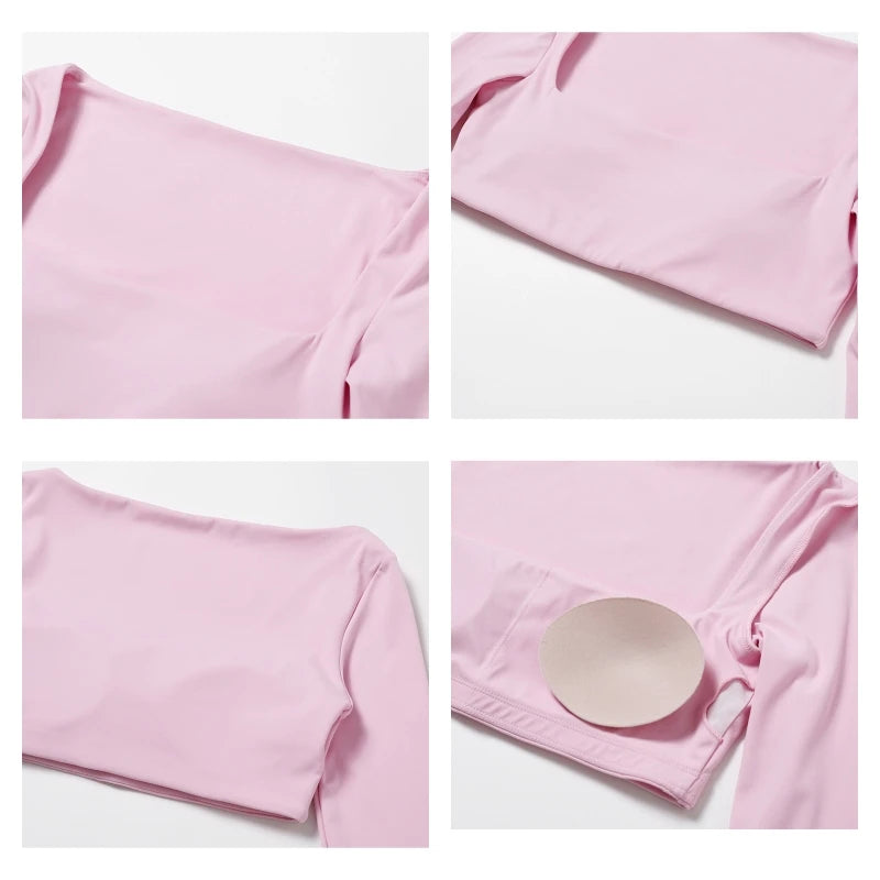 Women’s Quick-Dry Sportswear – Square Neck Fitness Crop Top