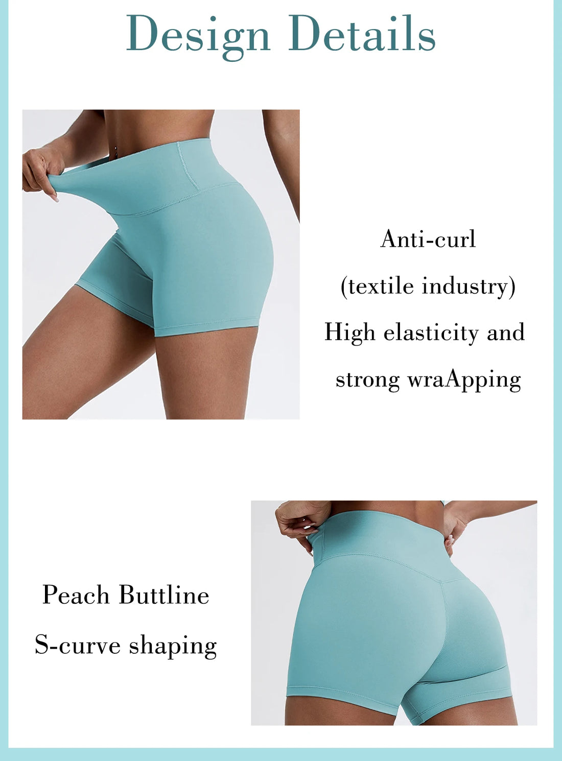 High-Waist Gym Shorts – Butt-Lifting Running & Yoga Shorts
