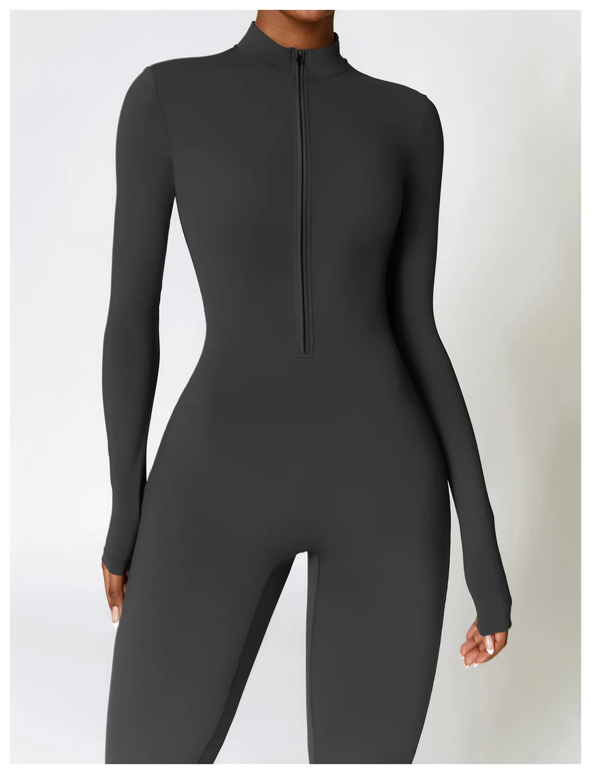 Women’s Winter Plush Yoga Jumpsuit – Fleece-Lined One-Piece Fitness Tracksuit