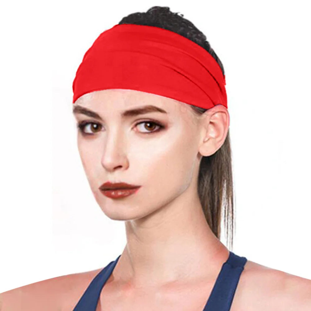 Quick-Dry Sports Headband – Elastic Sweat-Absorbing Fitness Hair Band (1PC)
