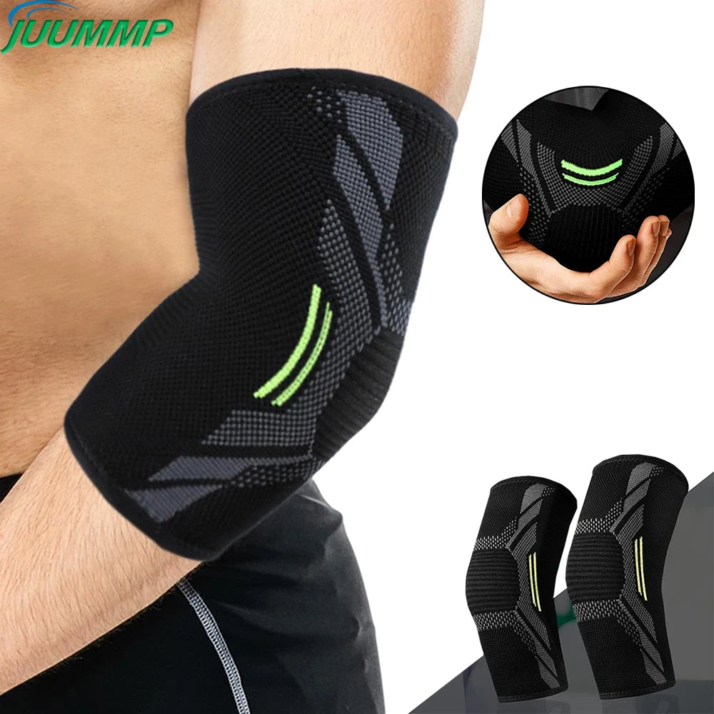 Elastic Sports Elbow Support – Sweat-Absorbing Gym Arm Sleeve & Protective Pad