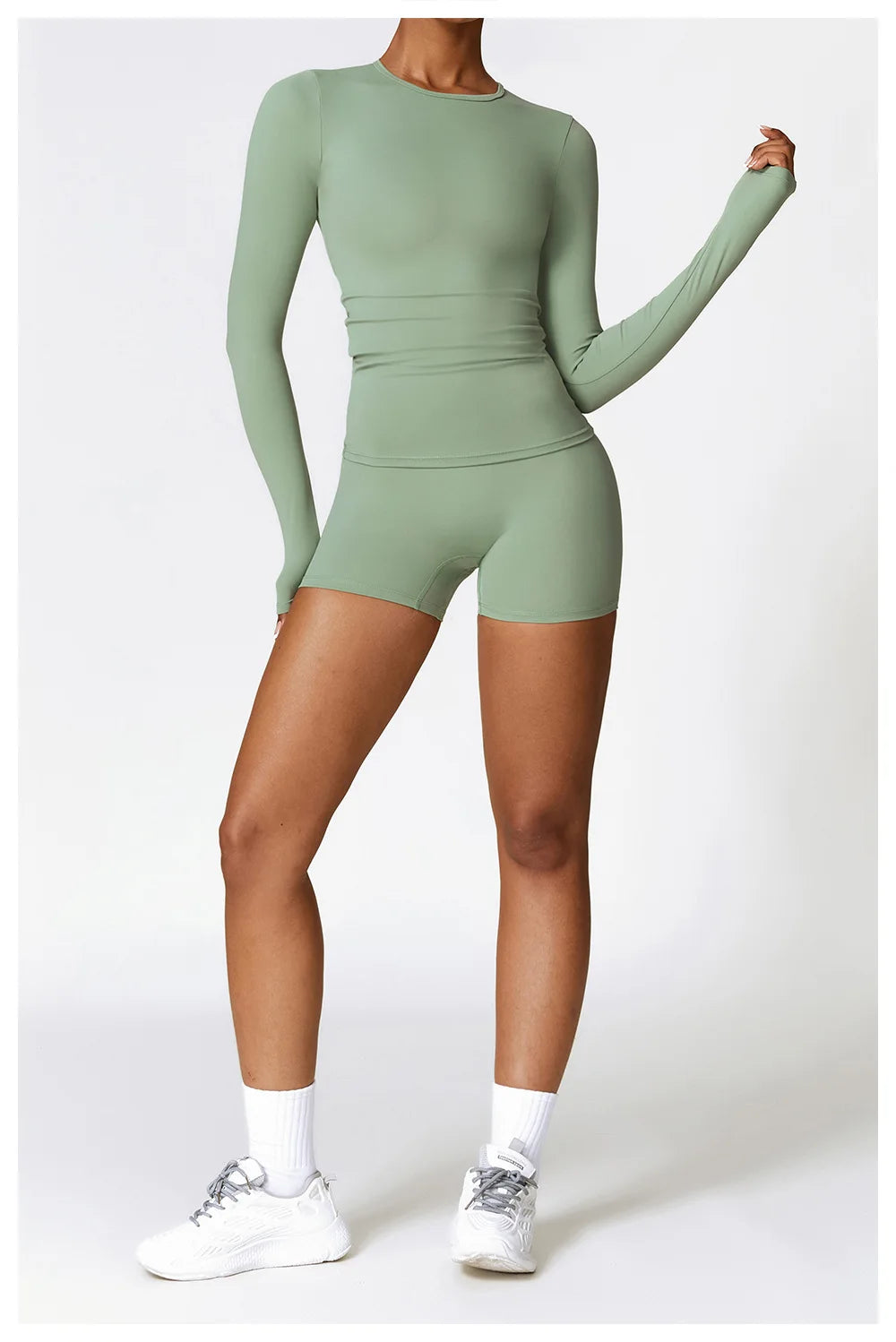 Women’s Long Sleeve Yoga & Fitness Top – Winter Sports Shirt