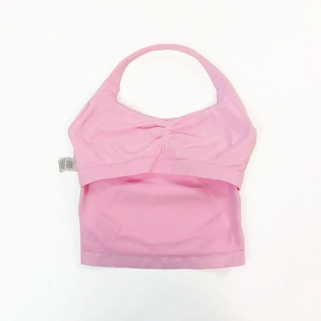Women’s Gym Halter Top – Longline Strappy Padded Sports Tank