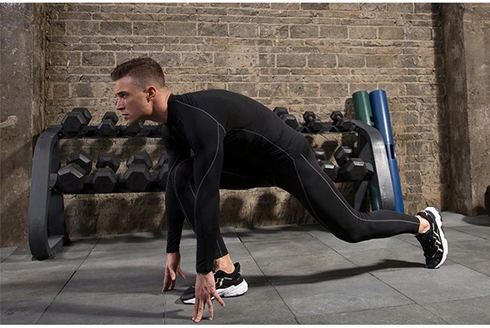 Men’s Long Sleeve Compression T-Shirt – Bodybuilding & Gym Rashguard