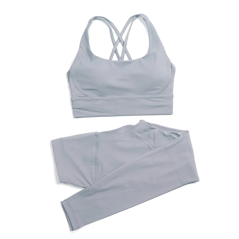 Women’s 2-Piece Yoga & Fitness Set – Sports Bra & Leggings