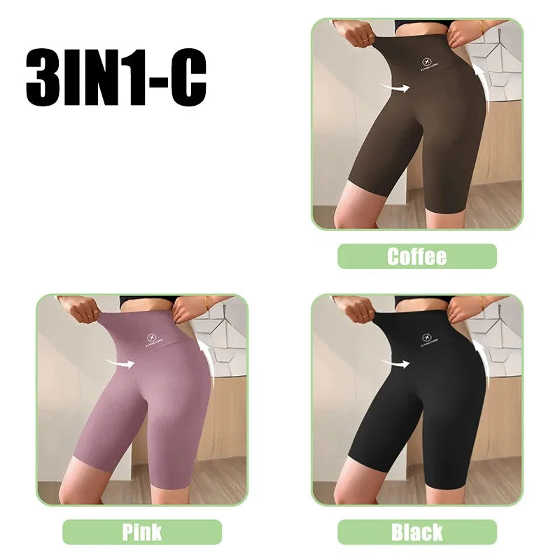 Women’s High-Waist Fitness Shorts – Push-Up Gym & Yoga Leggings