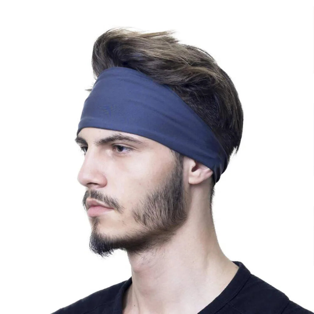 Quick-Dry Sports Headband – Elastic Sweat-Absorbing Fitness Hair Band (1PC)
