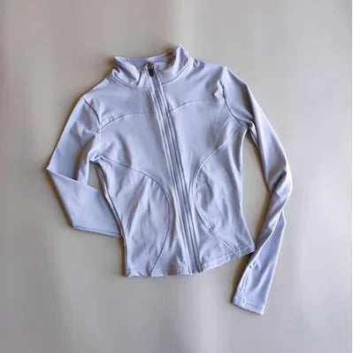 Women’s Long Sleeve Fitness Jacket – Slim Quick-Dry Yoga & Running Top