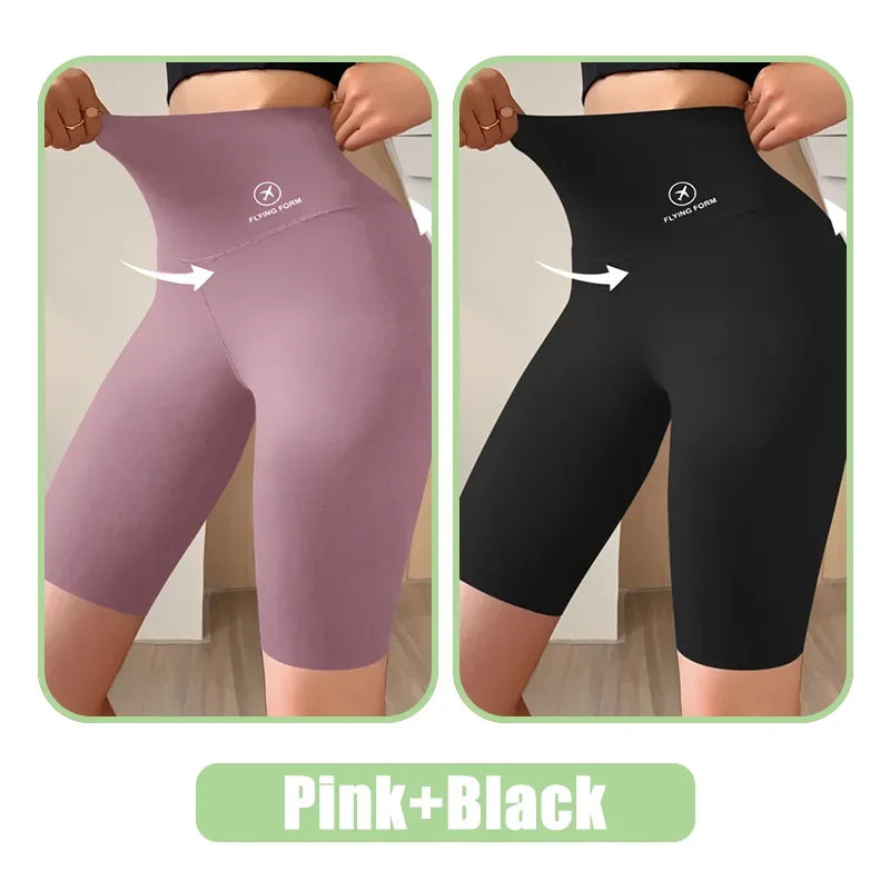 Women’s High-Waist Fitness Shorts – Push-Up Gym & Yoga Leggings