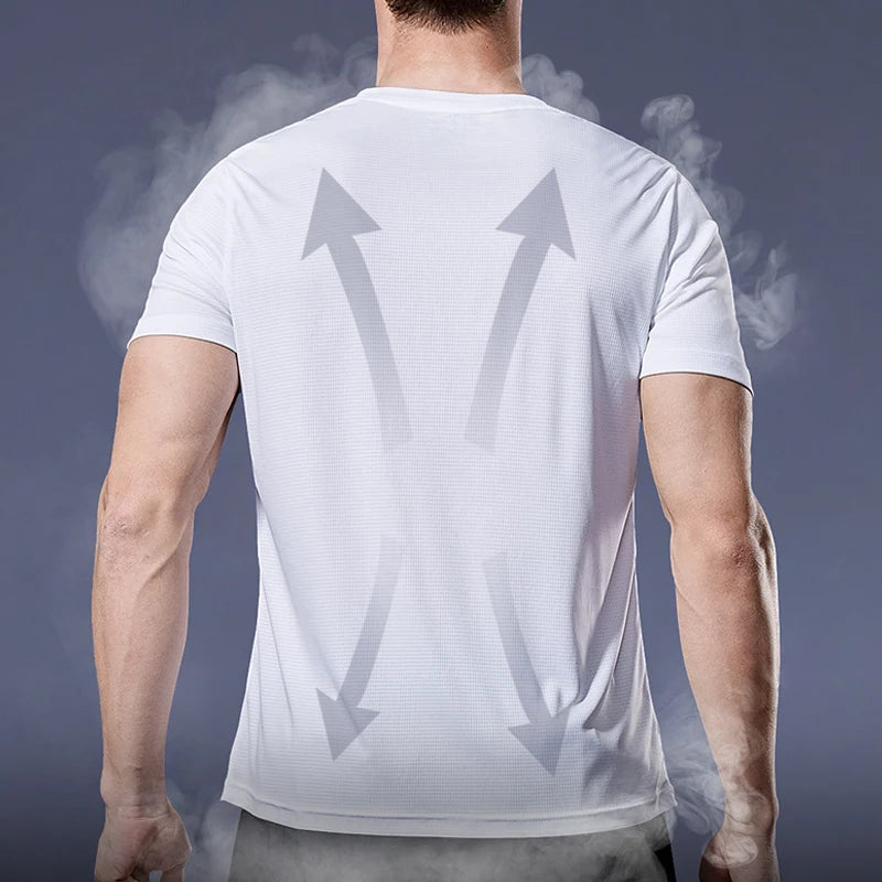 Men’s Summer Sport Gym T-Shirt – Quick Dry Running & Bodybuilding Fitness Top