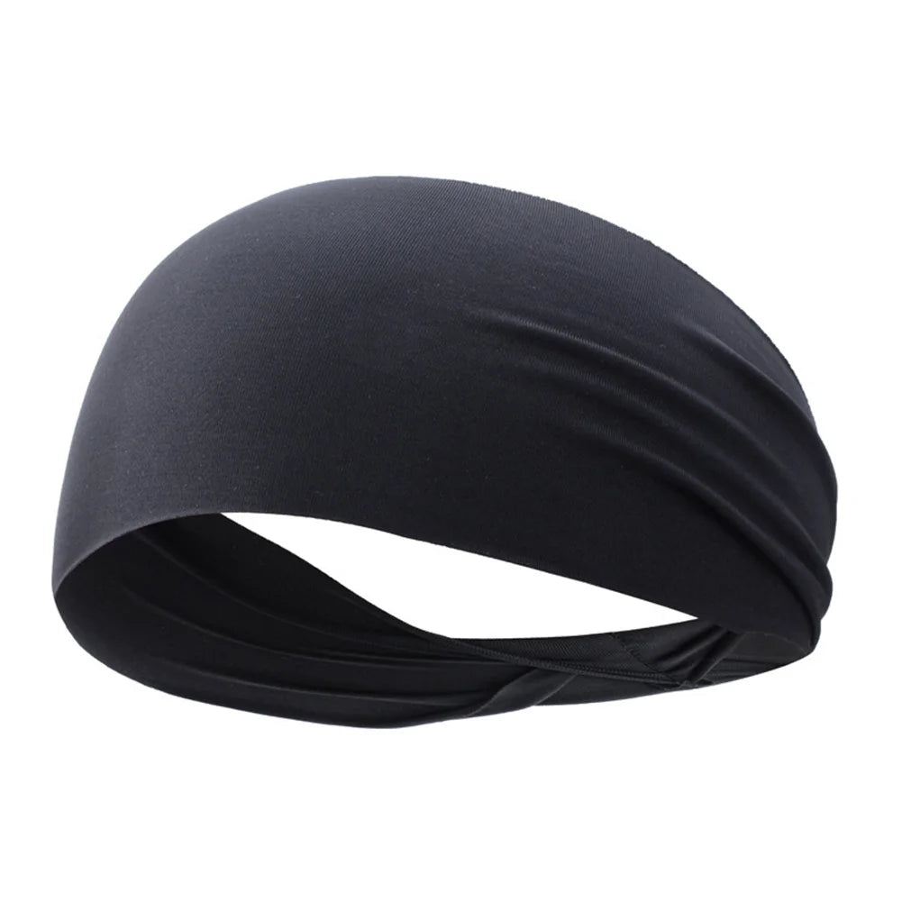 Quick-Dry Sports Headband – Elastic Sweat-Absorbing Fitness Hair Band (1PC)