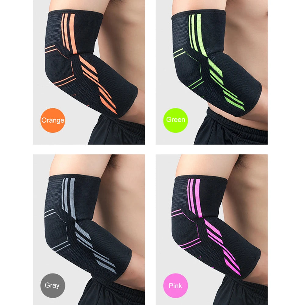 Elastic Sports Elbow Support – Sweat-Absorbing Gym Arm Sleeve & Protective Pad