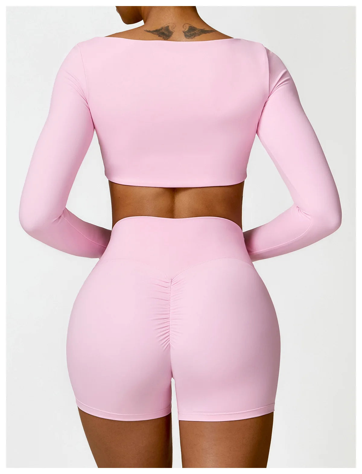 Women’s Quick-Dry Sportswear – Square Neck Fitness Crop Top