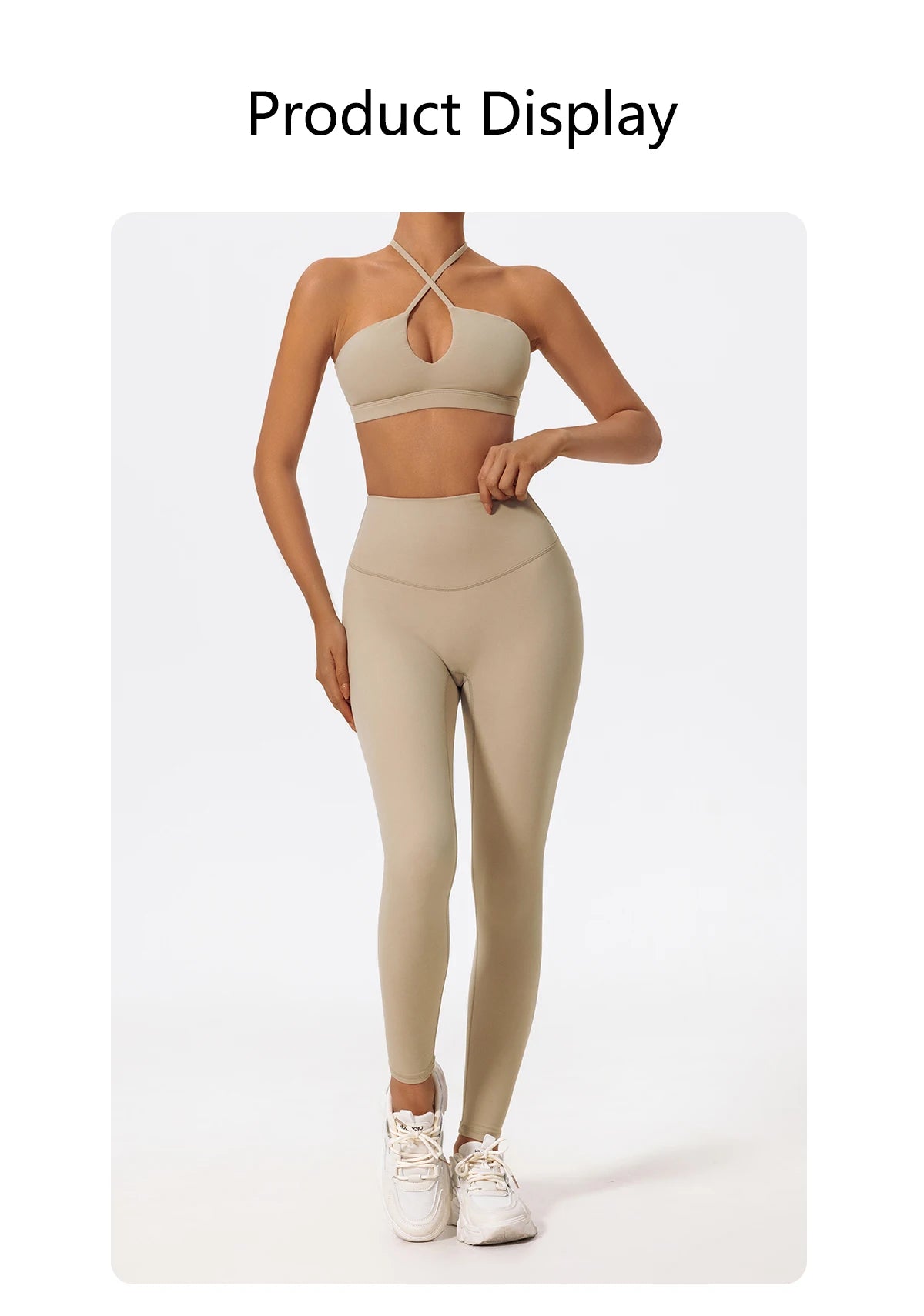 Two-Piece Women’s Sports Set – Cross-Front Yoga & Gym Outfit