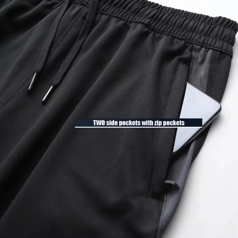 Men’s Sports Jogger Pants – Running & Soccer Training Sweatpants with Zipper Pockets
