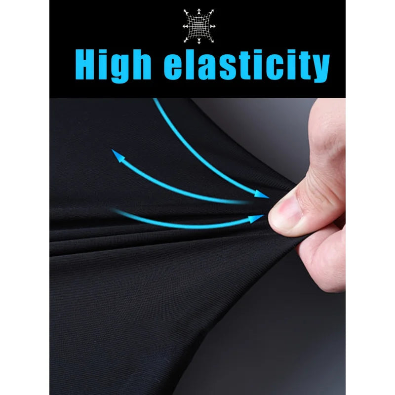 Men’s Ice Silk Stretch Sweatpants – Breathable Jogging Pants with Zipper Pockets