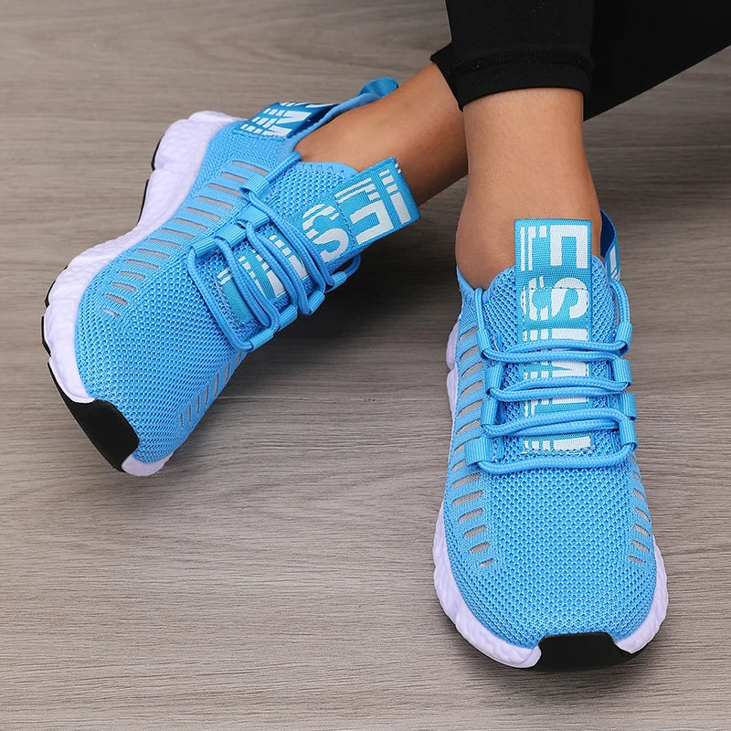Women’s Lightweight Mesh Sports Shoes – Breathable Soft Sole Running & Walking Sneakers