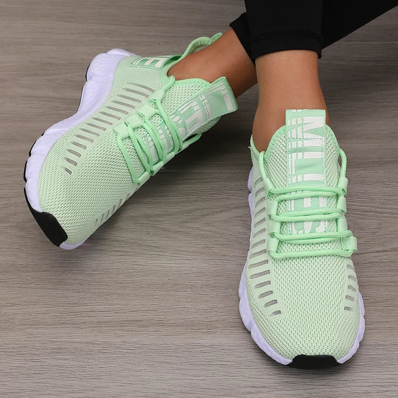 Women’s Lightweight Mesh Sports Shoes – Breathable Soft Sole Running & Walking Sneakers