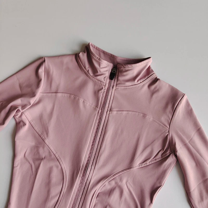 Women’s Long Sleeve Fitness Jacket – Slim Quick-Dry Yoga & Running Top