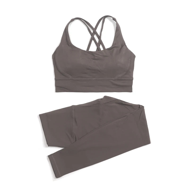 Women’s 2-Piece Yoga & Fitness Set – Sports Bra & Leggings