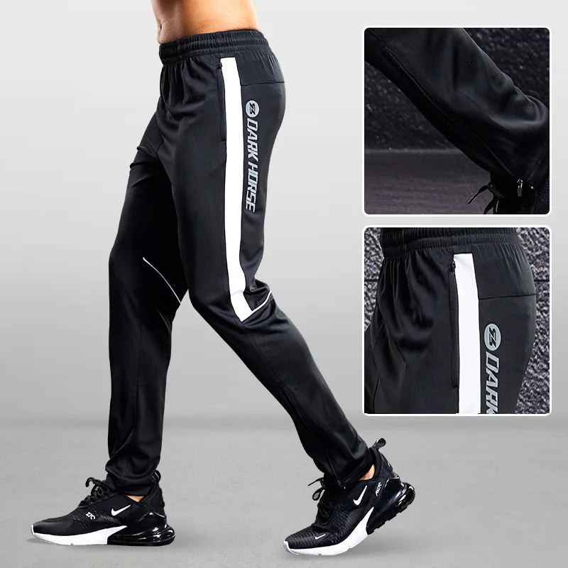 Men’s Sports Jogger Pants – Running & Soccer Training Sweatpants with Zipper Pockets