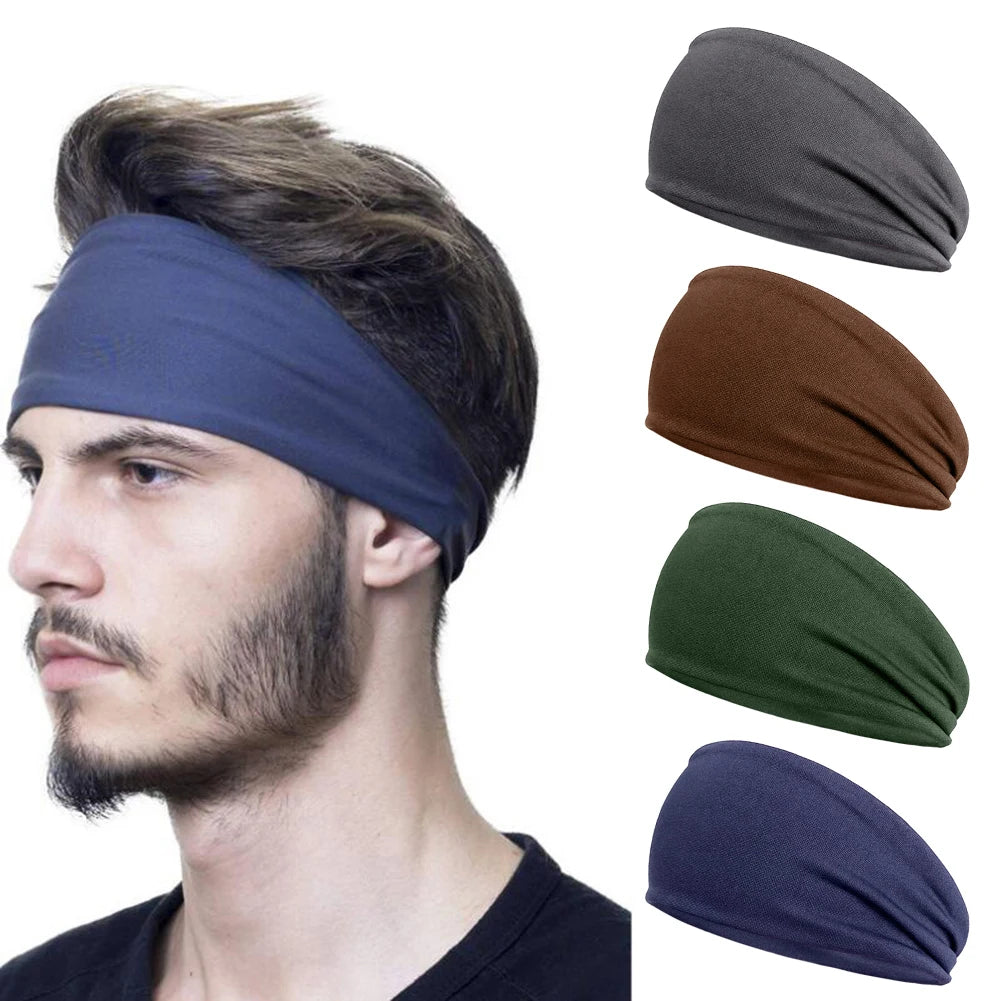 Quick-Dry Sports Headband – Elastic Sweat-Absorbing Fitness Hair Band (1PC)