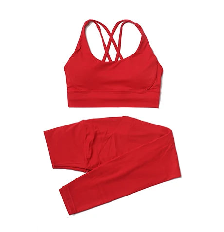 Women’s 2-Piece Yoga & Fitness Set – Sports Bra & Leggings