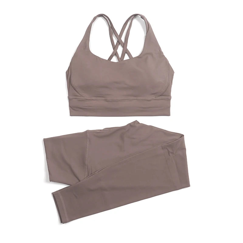 Women’s 2-Piece Yoga & Fitness Set – Sports Bra & Leggings
