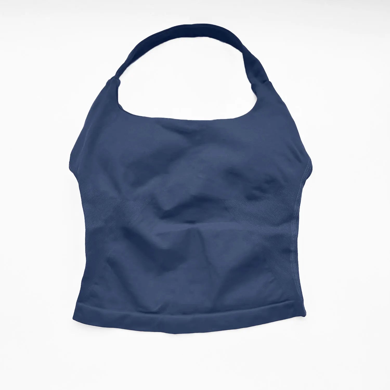Women’s Gym Halter Top – Longline Strappy Padded Sports Tank