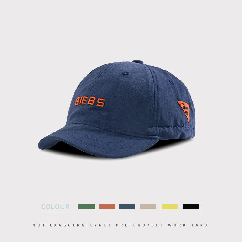 Retro Quick-Dry Short Brim Baseball Cap – Unisex Outdoor Sun Protection Hat